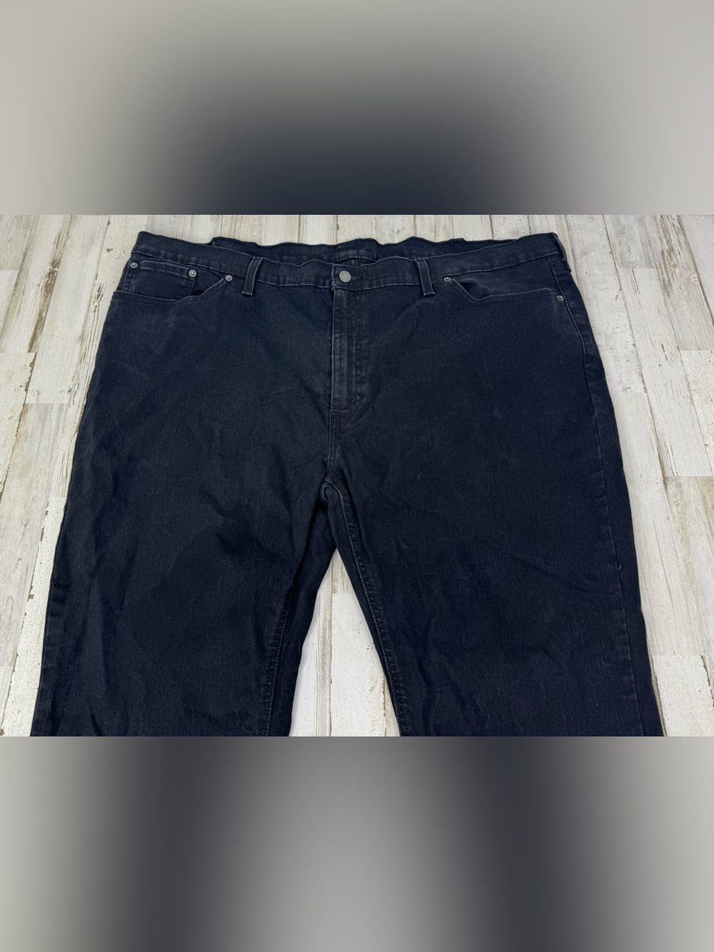 Levis 541 Jeans Mens 50x29 Black Relaxed Fit Straight Leg Denim Classic - Picture 2 of 11